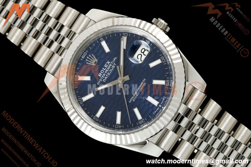 Rolex - Datejust 126334 41mm Jub Flt 904L SS/SS F-Blu/Stk VF DD3235