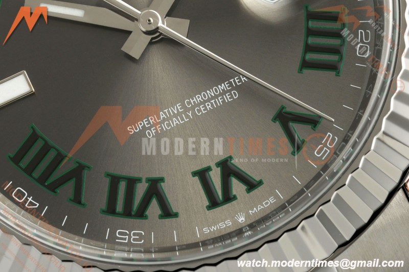 Rolex - Datejust 126334 41mm Wimbledon Oys Flt 904L SS/SS Grey/Rmn VF DD3235