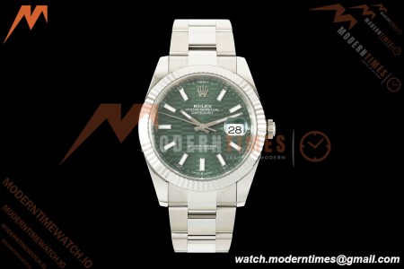 Rolex - Datejust 126334 41mm Oys Flt 904L SS/SS F-Grn/Stk VF DD3235
