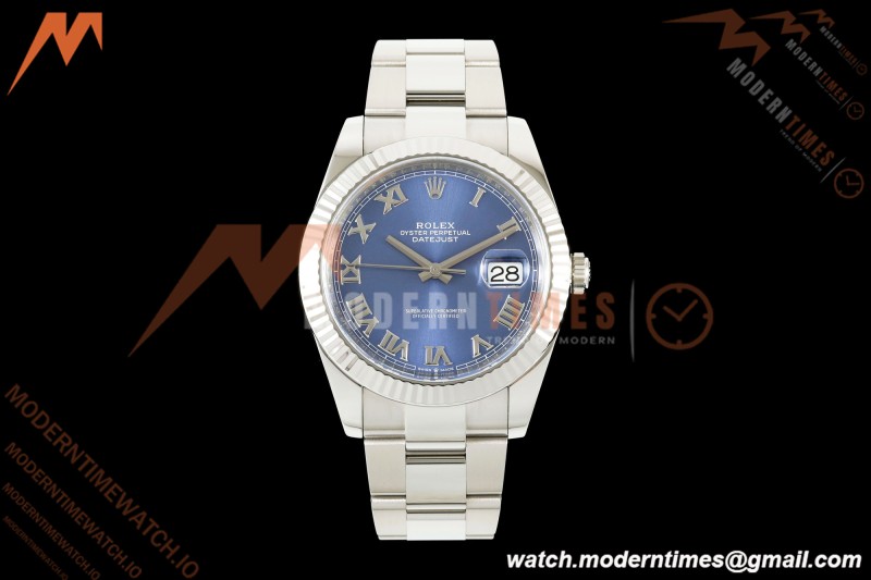 Rolex - Datejust 126334 41mm Oys Flt 904L SS/SS Blu/Rmn VF DD3235