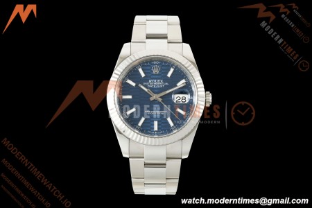 Rolex - Datejust 126334 41mm Oys Flt 904L SS/SS F-Blu/Stk VF DD3235