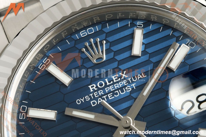 Rolex - Datejust 126334 41mm Oys Flt 904L SS/SS F-Blu/Stk VF DD3235