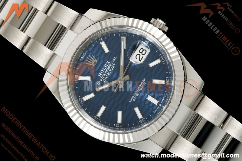 Rolex - Datejust 126334 41mm Oys Flt 904L SS/SS F-Blu/Stk VF DD3235