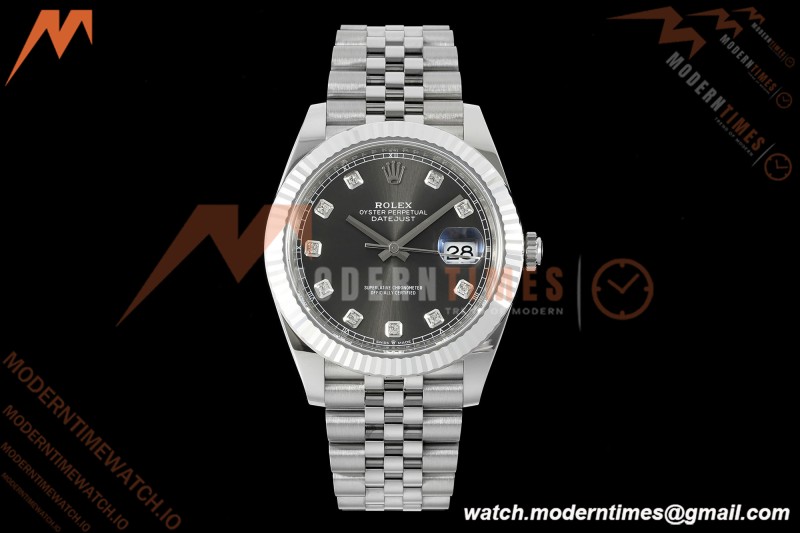 Rolex - Datejust 126334 41mm Jub Flt 904L SS/SS Gray/Dia Clean Plus DD3235 | 롤렉스 - 데이트저스트 126334 41mm 주빌리 브레이슬릿 904L 스테인리스 스틸/스테인리스 스틸 그레이 다이얼/다이아몬드 클린 플러스 DD3235 무브먼트