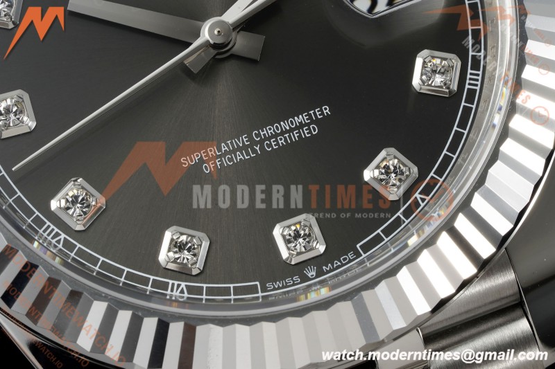 Rolex - Datejust 126334 41mm Jub Flt 904L SS/SS Gray/Dia Clean Plus DD3235 | 롤렉스 - 데이트저스트 126334 41mm 주빌리 브레이슬릿 904L 스테인리스 스틸/스테인리스 스틸 그레이 다이얼/다이아몬드 클린 플러스 DD3235 무브먼트