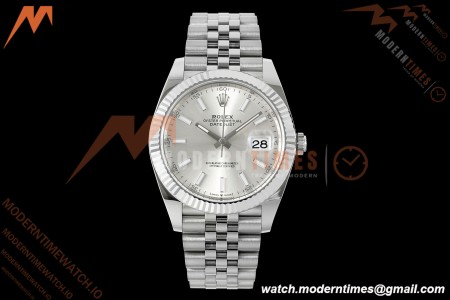 Rolex - Datejust 126334 41mm Jub Flt 904L SS/SS Silv/Stk Clean Plus DD3235