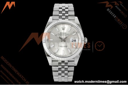 Rolex - Datejust 126334 41mm Jub Flt 904L SS/SS Silv/Stk Clean Plus DD3235