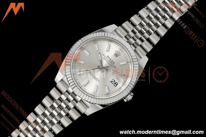 Rolex - Datejust 126334 41mm Jub Flt 904L SS/SS Silv/Stk Clean Plus DD3235 | 롤렉스 데이트저스트 126334 41mm 주빌리 브레이슬릿 904L 스테인리스 스틸/실버 다이얼 클린 팩토리 DD3235 무브먼트