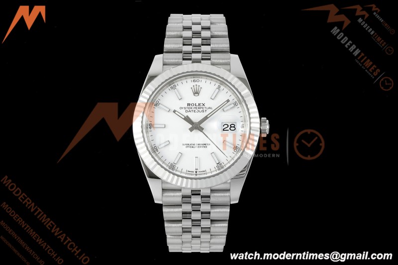 Rolex - Datejust 126334 41mm Jub Flt 904L SS/SS Wht/Stk Clean Plus DD3235 | 롤렉스 데이트저스트 126334 41mm 주빌리 브레이슬릿 904L 스테인리스 스틸/스테인리스 스틸 화이트 다이얼/스틱 인덱스 클린 팩토리 플러스 DD3235 무브먼트