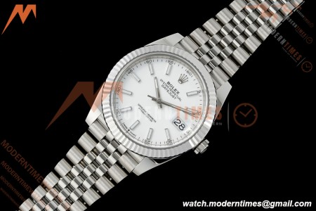 Rolex - Datejust 126334 41mm Jub Flt 904L SS/SS Wht/Stk Clean Plus DD3235