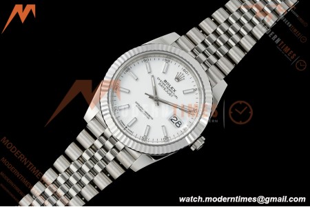 Rolex - Datejust 126334 41mm Jub Flt 904L SS/SS Wht/Stk Clean Plus DD3235 | 롤렉스 데이트저스트 126334 41mm 주빌리 브레이슬릿 904L 스테인리스 스틸/스테인리스 스틸 화이트 다이얼/스틱 인덱스 클린 팩토리 플러스 DD3235 무브먼트