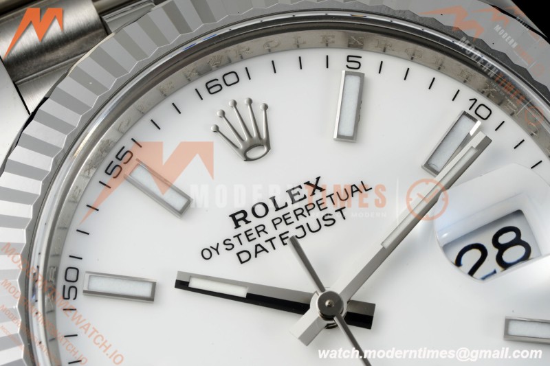 Rolex - Datejust 126334 41mm Jub Flt 904L SS/SS Wht/Stk Clean Plus DD3235 | 롤렉스 데이트저스트 126334 41mm 주빌리 브레이슬릿 904L 스테인리스 스틸/스테인리스 스틸 화이트 다이얼/스틱 인덱스 클린 팩토리 플러스 DD3235 무브먼트