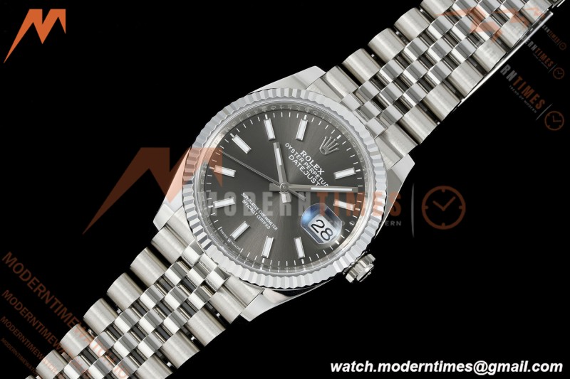 Rolex - Datejust 126234 36mm Jub Flt 904L SS/SS Gry/Stk Clean Plus DD3235
