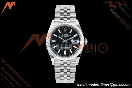 Rolex - Datejust 126234 36mm Jub Flt 904L SS/SS Blk/Stk Clean Plus DD3235