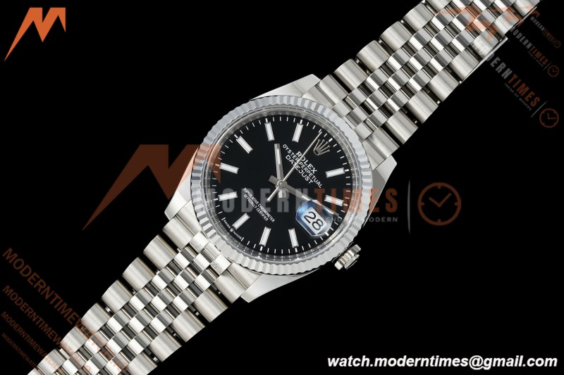 Rolex - Datejust 126234 36mm Jub Flt 904L SS/SS Blk/Stk Clean Plus DD3235