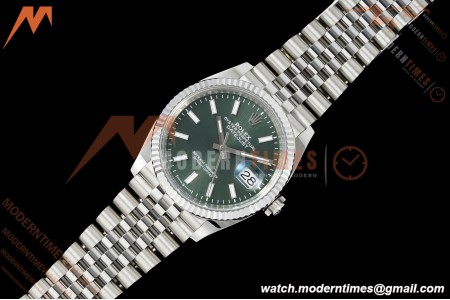 Rolex - Datejust 126234 36mm Jub Flt 904L SS/SS Grn/Stk Clean Plus DD3235