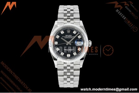 Rolex - Datejust 126234 36mm Jub Flt 904L SS/SS Blk/Dia Clean Plus DD3235