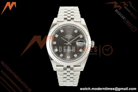 Rolex - Datejust 126334 41mm Jub Flt 904L SS/SS Gray/Dia ARF DD3235