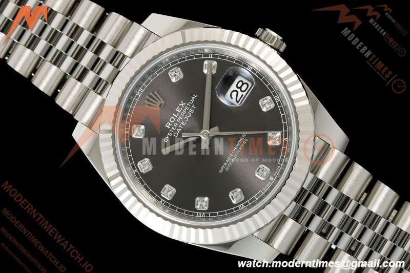 Rolex - Datejust 126334 41mm Jub Flt 904L SS/SS Gray/Dia ARF DD3235