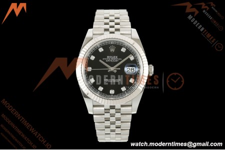 Rolex - Datejust 126334 41mm Jub Flt 904L SS/SS Blk/Dia ARF DD3235