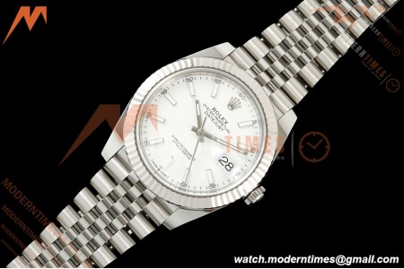 Rolex - Datejust 126334 41mm Jub Flt 904L SS/SS Wht/Stk ARF DD3235