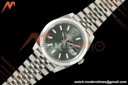 Rolex - Datejust 126334 41mm Jub Flt 904L SS/SS Grn/Stk ARF DD3235