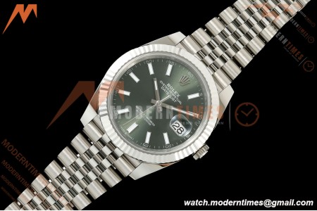 Rolex - Datejust 126334 41mm Jub Flt 904L SS/SS Grn/Stk ARF DD3235