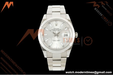 Rolex - Datejust 126334 41mm Oys Flt 904L SS/SS Silv/Stk ARF DD3235