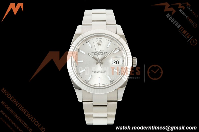 Rolex - Datejust 126334 41mm Oys Flt 904L SS/SS Silv/Stk ARF DD3235