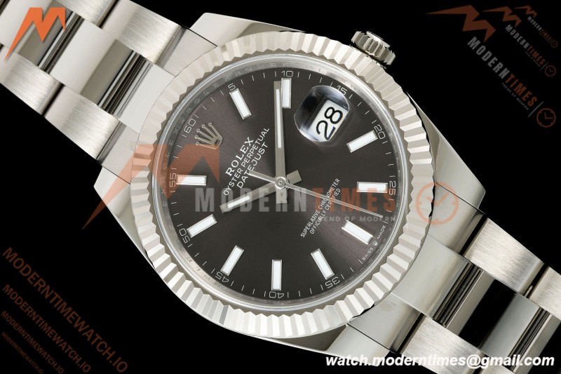 Rolex - Datejust 126334 41mm Oys Flt 904L SS/SS Gray/Stk ARF DD3235