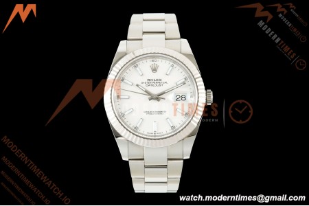 Rolex - Datejust 126334 41mm Oys Flt 904L SS/SS Wht/Stk ARF DD3235