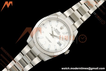 Rolex - Datejust 126334 41mm Oys Flt 904L SS/SS Wht/Stk ARF DD3235