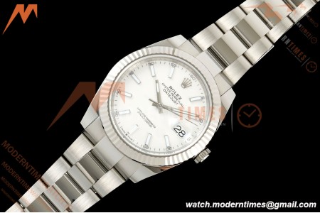 Rolex - Datejust 126334 41mm Oys Flt 904L SS/SS Wht/Stk ARF DD3235
