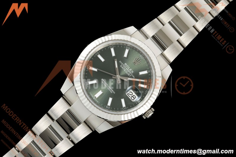 Rolex - Datejust 126334 41mm Oys Flt 904L SS/SS Grn/Stk ARF DD3235