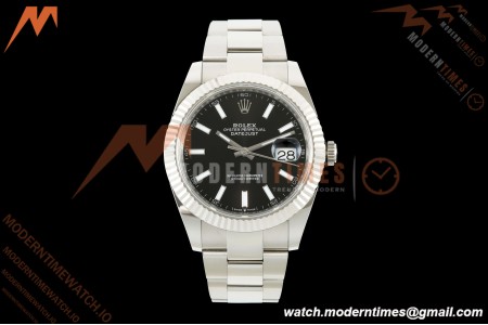 Rolex - Datejust 126334 41mm Oys Flt 904L SS/SS Blk/Stk ARF DD3235