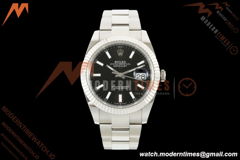 Rolex - Datejust 126334 41mm Oys Flt 904L SS/SS Blk/Stk ARF DD3235