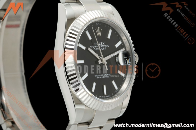 Rolex - Datejust 126334 41mm Oys Flt 904L SS/SS Blk/Stk ARF DD3235