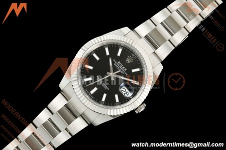 Rolex - Datejust 126334 41mm Oys Flt 904L SS/SS Blk/Stk ARF DD3235