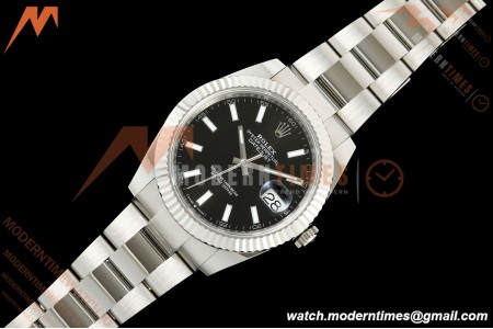 Rolex - Datejust 126334 41mm Oys Flt 904L SS/SS Blk/Stk ARF DD3235