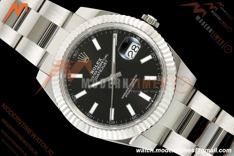 Rolex - Datejust 126334 41mm Oys Flt 904L SS/SS Blk/Stk ARF DD3235