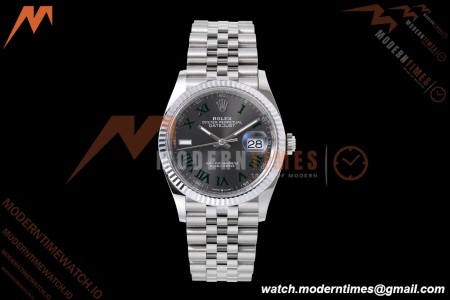 Rolex - Datejust 126234 36mm Wimbledon Jub Flt 904L SS/SS Grey/Rmn VF DD3235