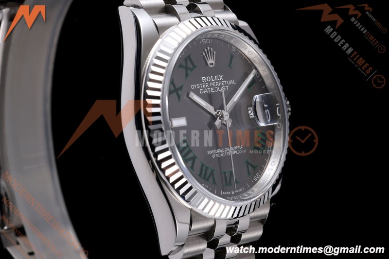Rolex - Datejust 126234 36mm Wimbledon Jub Flt 904L SS/SS Grey/Rmn VF DD3235