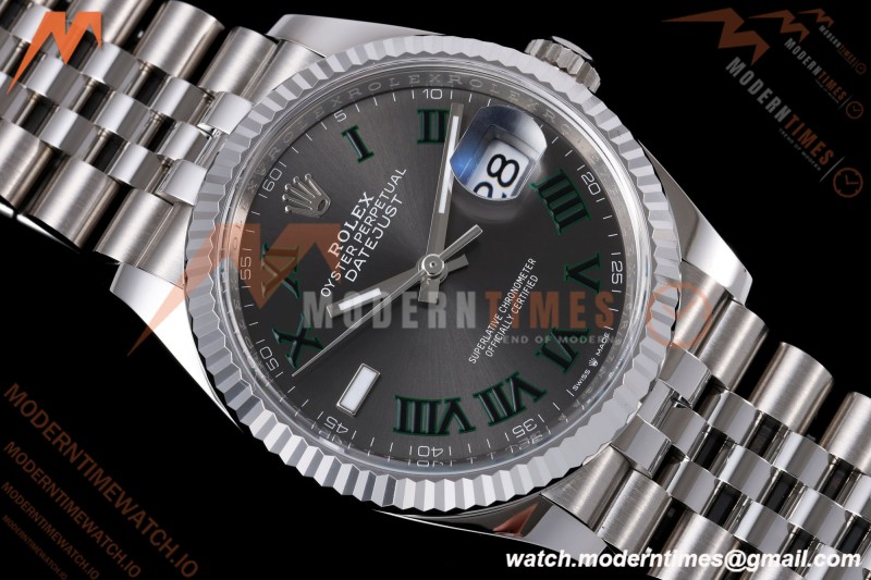 Rolex - Datejust 126234 36mm Wimbledon Jub Flt 904L SS/SS Grey/Rmn VF DD3235