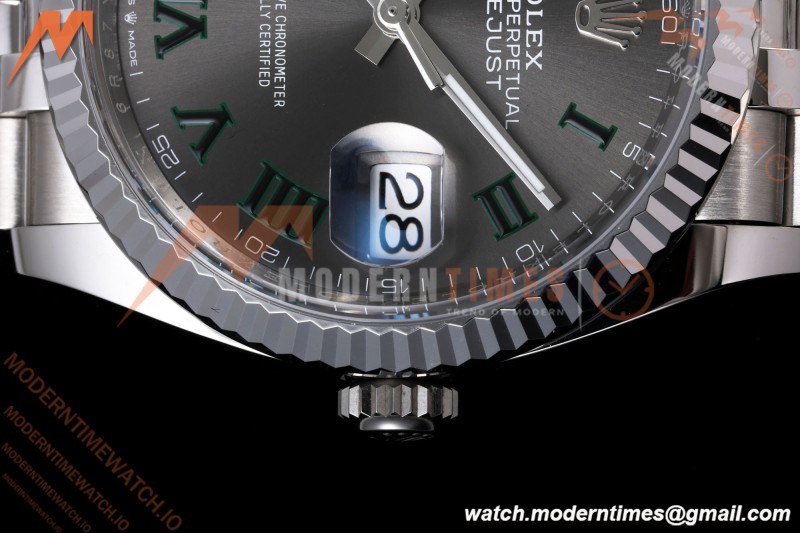 Rolex - Datejust 126234 36mm Wimbledon Jub Flt 904L SS/SS Grey/Rmn VF DD3235