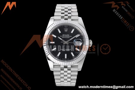 Rolex - Datejust 126334 41mm Jub Flt 904L SS/SS Blk/Stk VF DD3235