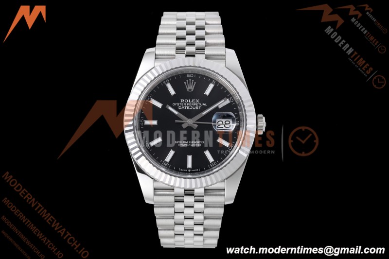 Rolex - Datejust 126334 41mm Jub Flt 904L SS/SS Blk/Stk VF DD3235