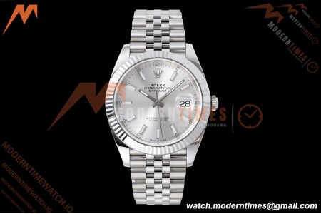 Rolex - Datejust 126334 41mm Jub Flt 904L SS/SS Silv/Stk VF DD3235