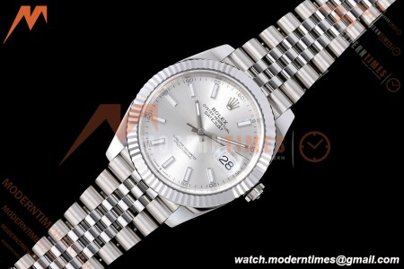 Rolex - Datejust 126334 41mm Jub Flt 904L SS/SS Silv/Stk VF DD3235