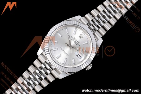 Rolex - Datejust 126334 41mm Jub Flt 904L SS/SS Silv/Stk VF DD3235