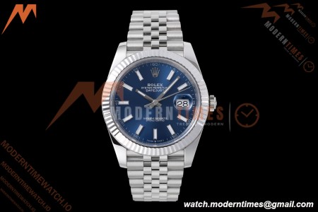 Rolex - Datejust 126334 41mm Jub Flt 904L SS/SS Blue/Stk VF DD3235